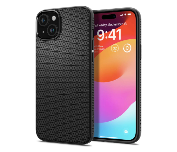 SPIGEN Liquid Air do iPhone 15 Matte czarny - 1178834 - zdjęcie
